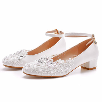 Orthopedic Balance Lace Bridal Shoes For Pregnant Women