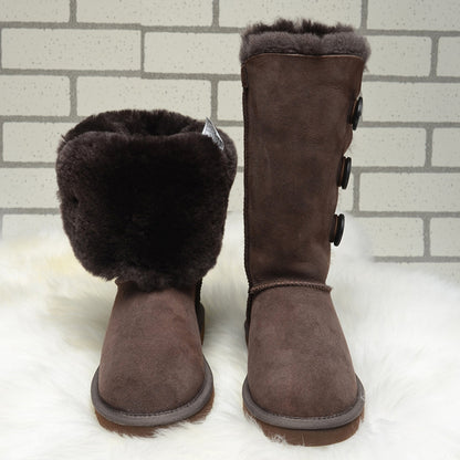 Marlena | Buttoned Foldable Fur Winter Boots