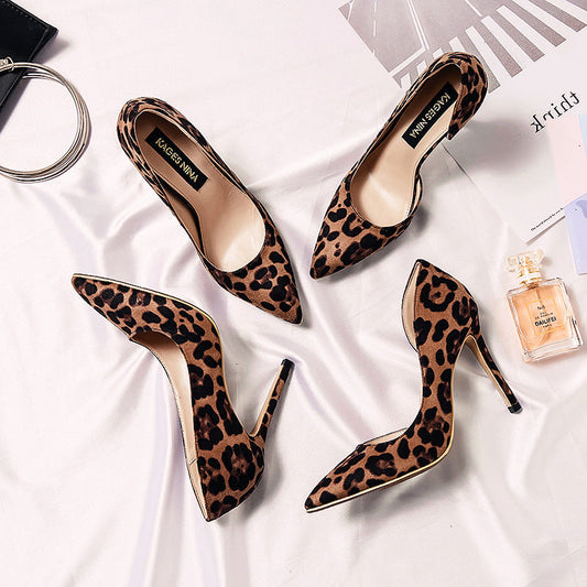 Orthopedic Balance Leopard Print Stiletto Heels - Unique Elegance