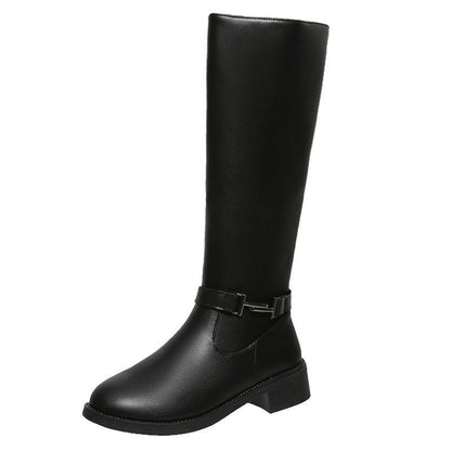 Isabel |  Winter Chunky Heel Round Head Knight Over The Knee Boots