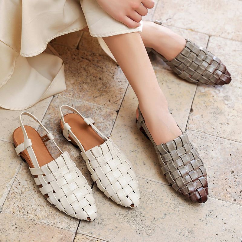 Orthopedic Balance Woven Slingback Sandals