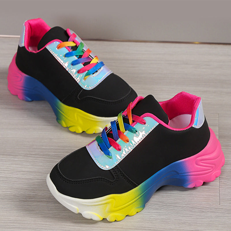 Orthopedic Balance Rainbow Sports Sneakers - Unique Style And Comfort