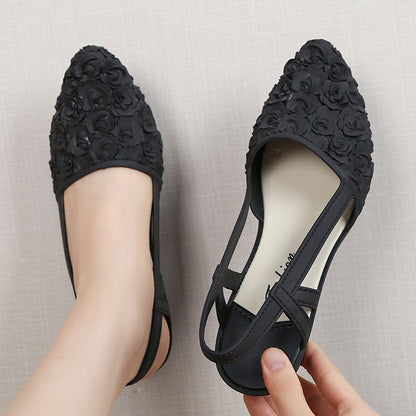Serenity | Women’s Orthopedic Floral Lace Slingback Flats