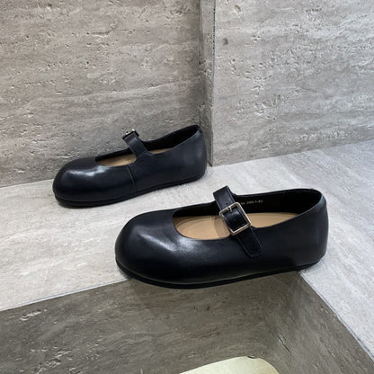 Orthopedic Balance Mary Jane Shoes - Leather Buckle Comfort