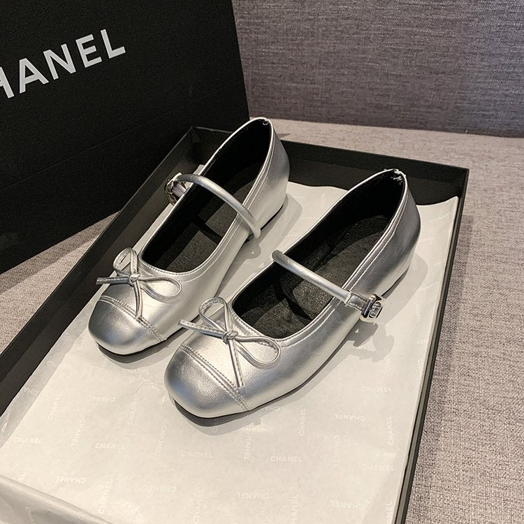 Orthopedic Balance | Metallic Mary Jane Ballet Flats