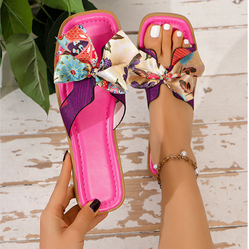 Orthopedic Balance Ribbon Bow Sandals - Unique Summer Elegance
