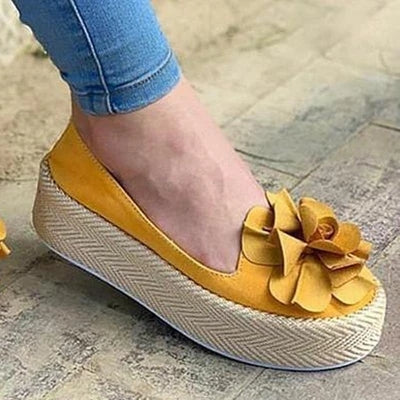 Orthopedic Balance Women’s Bow Platform Espadrille Flats – Lightweight Comfort Slip-On