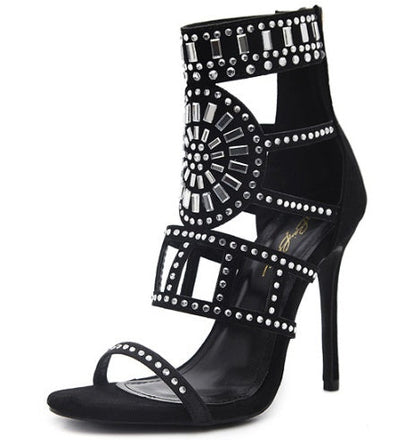 Orthopedic Balance Rhinestone High-Heeled Sandals - Unique Elegance