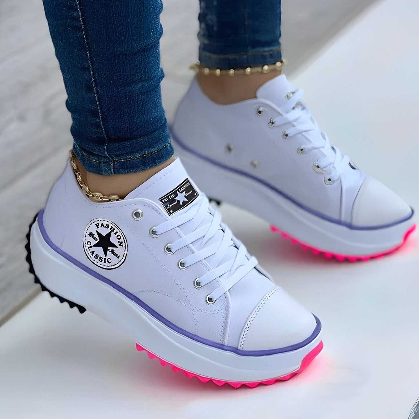 Brittany | Orthopedic Platform Sneakers – Casual Lace-Up Comfort