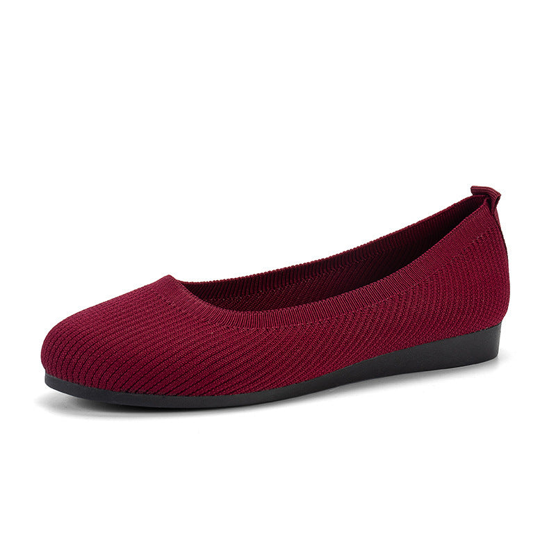 Orthopedic Balance Comfortable Flat Shoes In Knitted Mesh