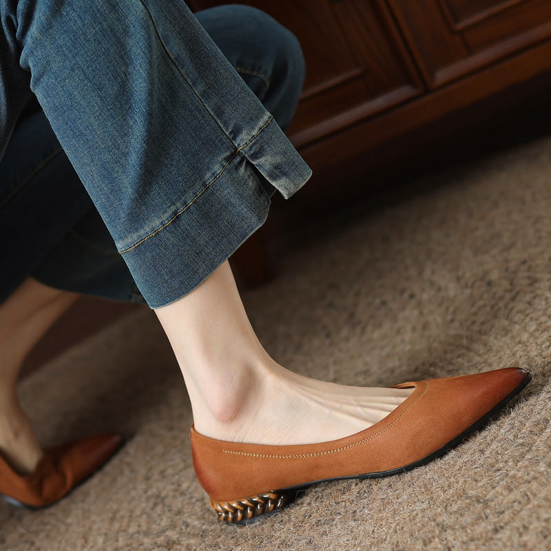 Orthopedic Balance Pointed Toe Low-Cut Shoes - Comfort