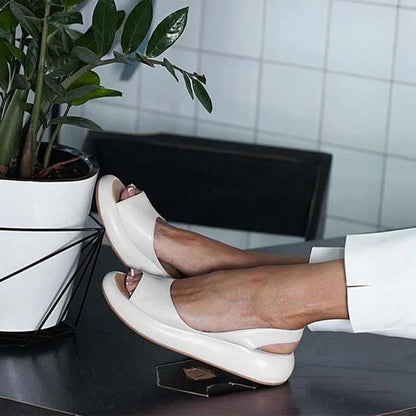 Anna | Open-Toe Slingback Flats with Orthopedic Comfort Sole
