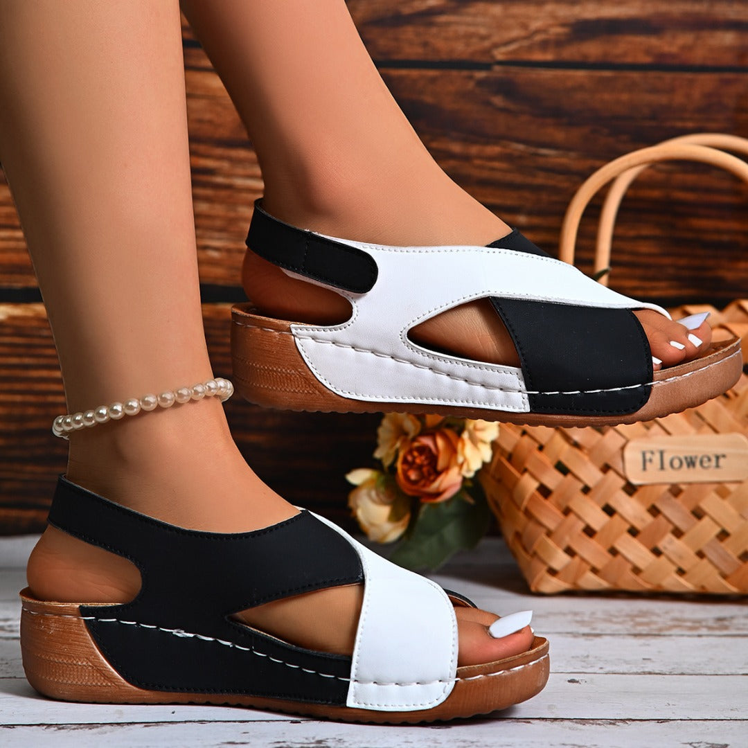 Francesca | Women’s Color Block Open-Toe Slingback Sandals