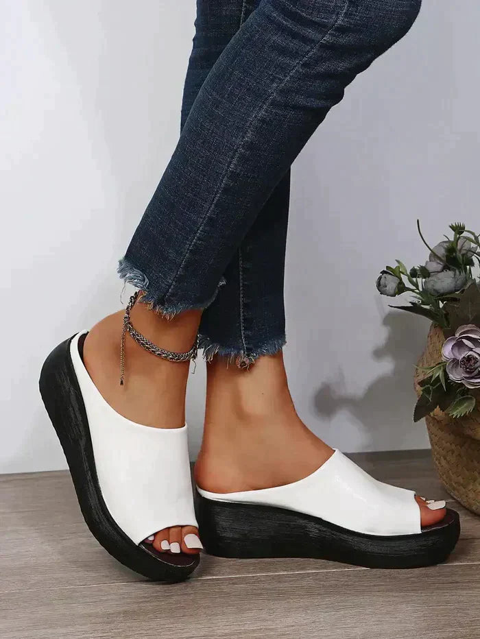 Eleanor | Women’s Orthopedic Slip-On Wedge Sandals with Open Toe