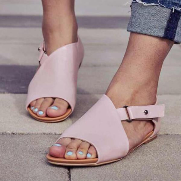 Reese | Women’s Orthopedic Open-Toe Leather Sandals with Adjustable Strap