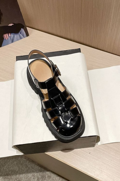 Orthopedic Balance Platform Sandals - Closed Toe Comfort