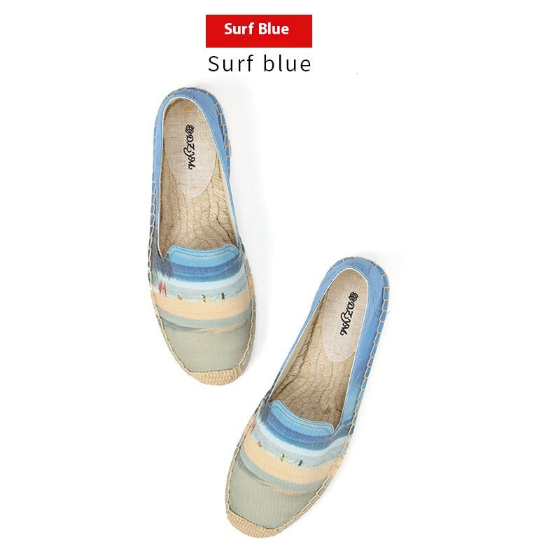 Orthopedic Balance Animal Print Espadrille Slip-On Flats