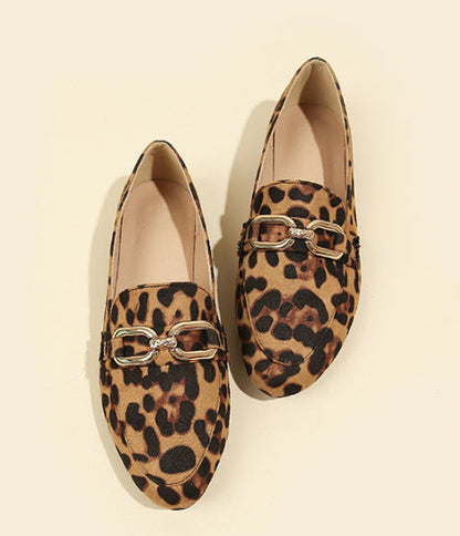 Orthopedic Balance Leopard Print Flats - Soft Support Sole