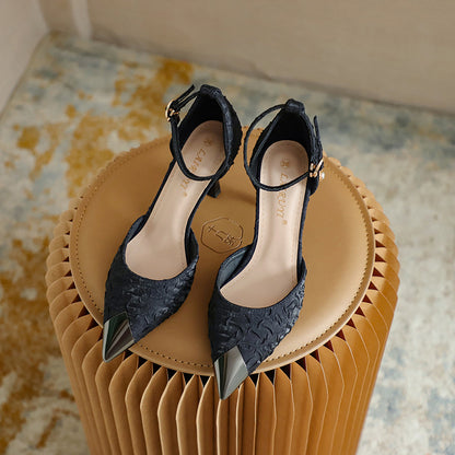 Orthopedic Balance | Pointed Toe Ankle Strap Stiletto Heels