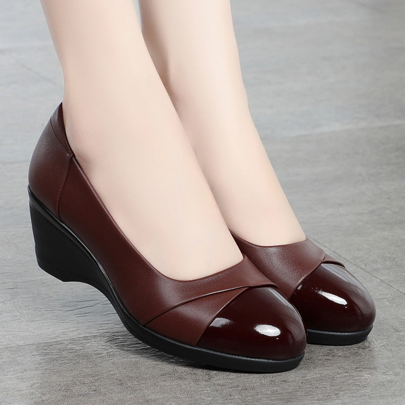 Orthopedic Balance Soft Leather Shoes For Mothers: Comfort And Elegance