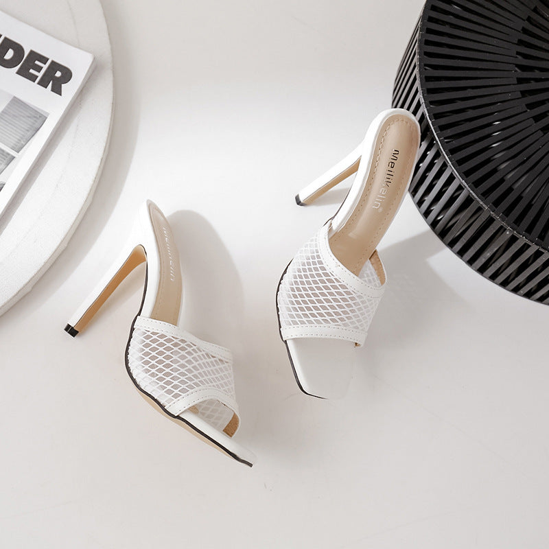 Orthopedic Balance Mesh Heeled Mules - Supportive Comfort
