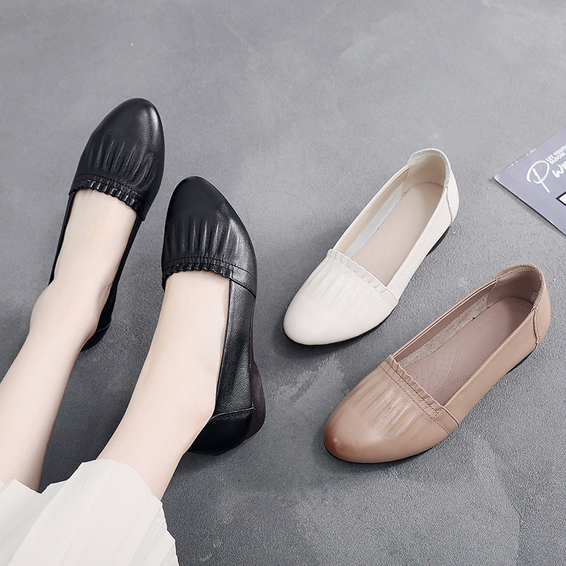 Orthopedic Balance Flat Shoes In Genuine Leather, Unique Elegance