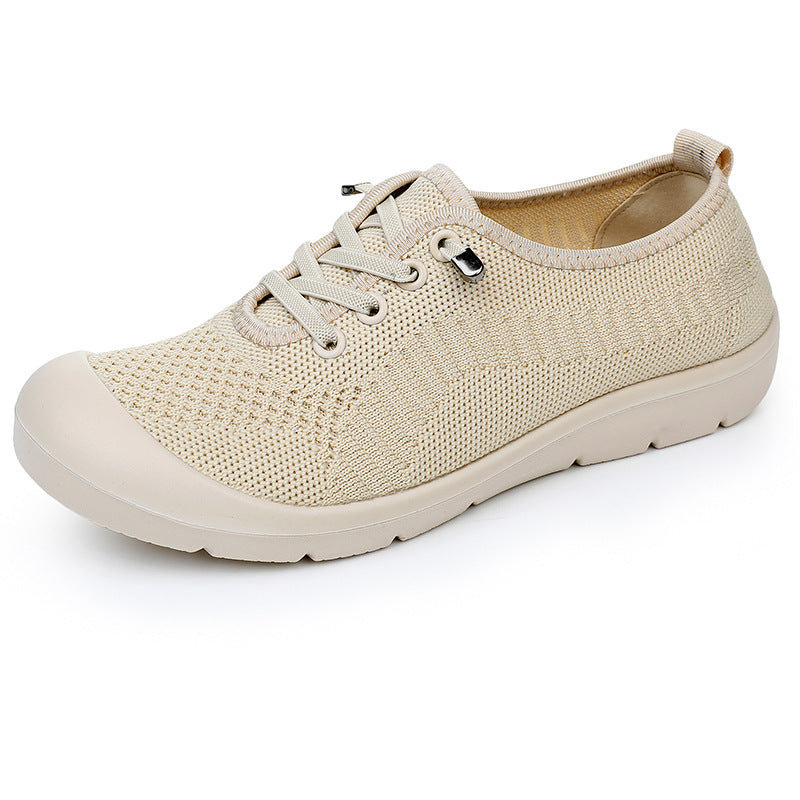 Orthopedic Balance Women’s Knit Lace-Up Sneakers – Lightweight Breathable Comfort Shoes