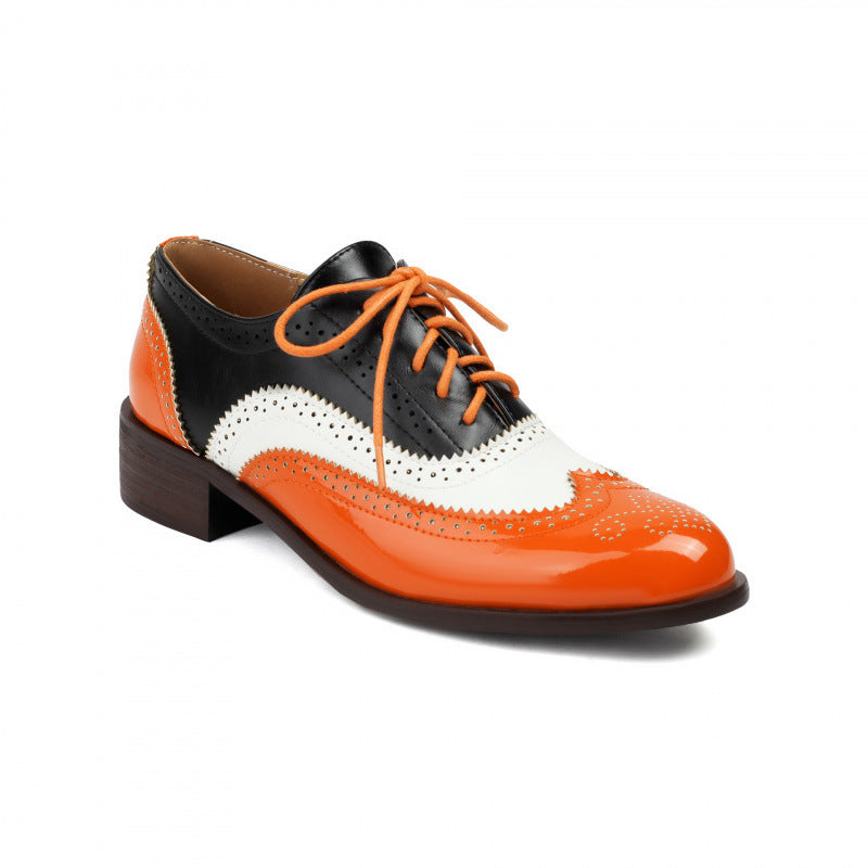 Orthopedic Balance | Colorblock Lace-Up Oxford Shoes