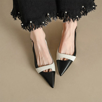 Orthopedic Balance Pointed-Toe Slingback Flats
