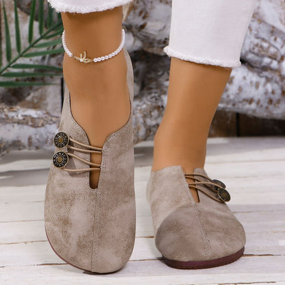 Riviera | Women’s Orthopedic Vintage Button Accent Comfort Loafers