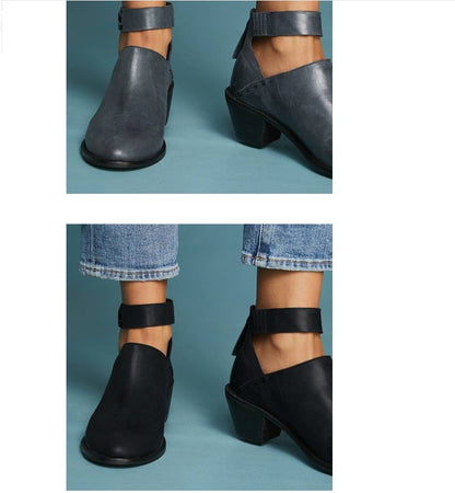 Marie | Ankle-Strap Block-Heel Orthopedic Booties