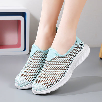 Orthopedic Balance | Breathable Rhinestone Mesh Slip-On Sneakers