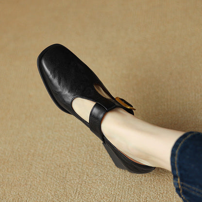 Orthopedic Balance Mary Jane Pumps - Retro Square Toe Comfort
