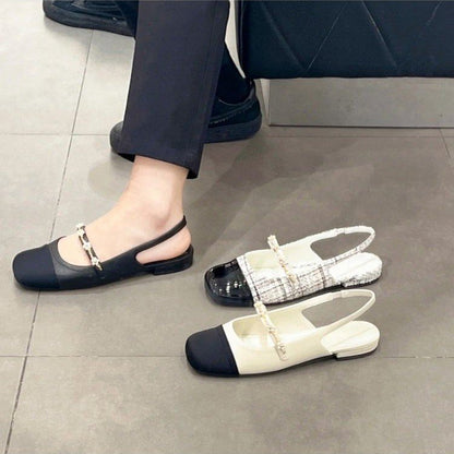 Orthopedic Balance Flat Shoes - Square Toe Elastic Band