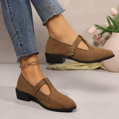 Orthopedic Balance Women's Pointed Toe Buckle Shoes