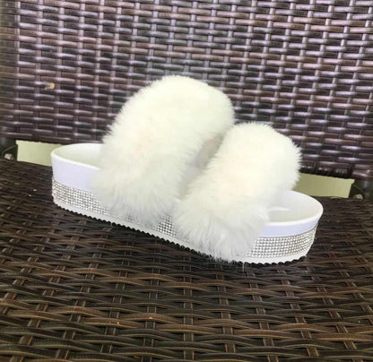 Orthopedic Balance Fluffy Bling Slippers - Unique Style And Comfort