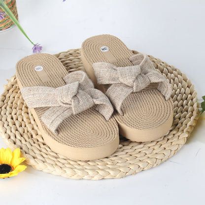 Orthopedic Balance Bohemian Bow Slip-On Flat Sandals