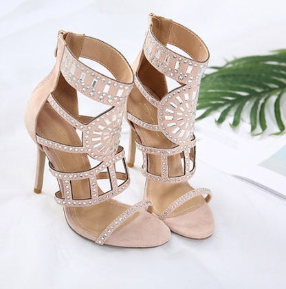 Orthopedic Balance Rhinestone High-Heeled Sandals - Unique Elegance