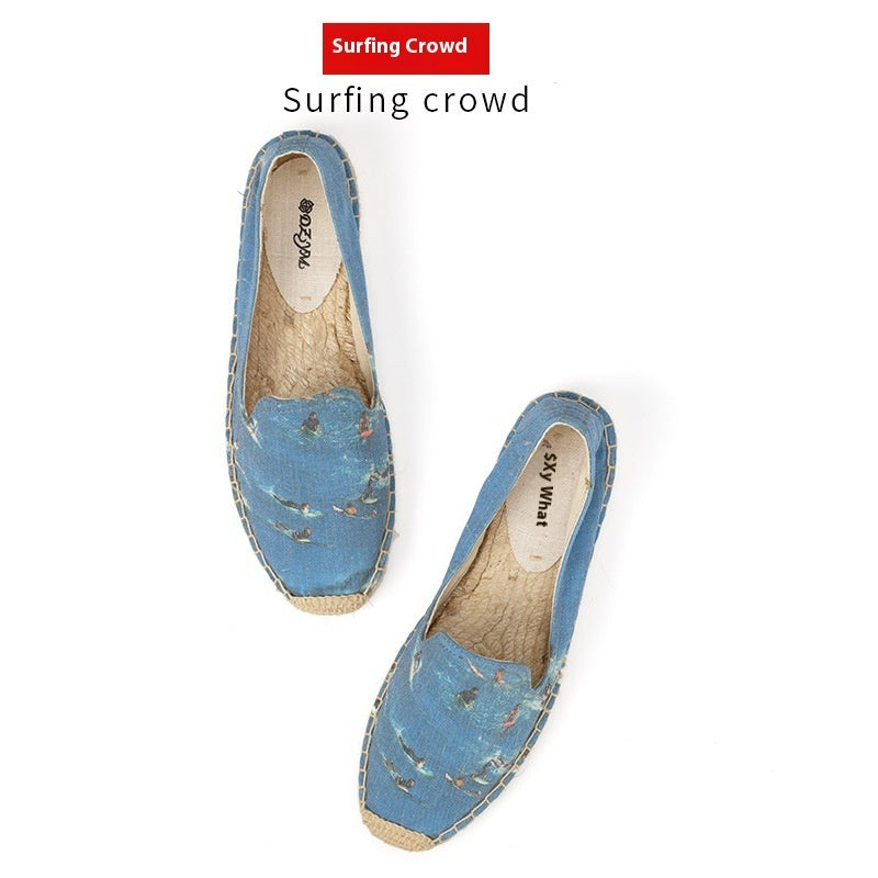 Orthopedic Balance Animal Print Espadrille Slip-On Flats