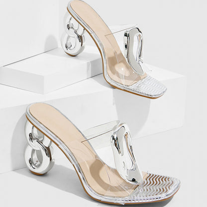 Eulalie | Women’s Orthopedic Clear Sculpted Heel Sandals