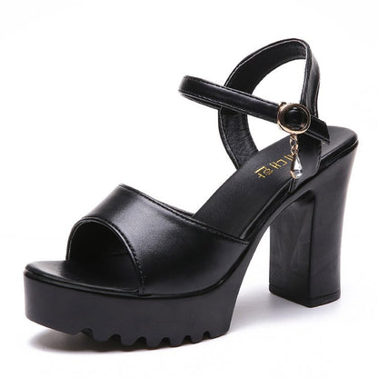 Orthopedic Platform Block Heel Sandals