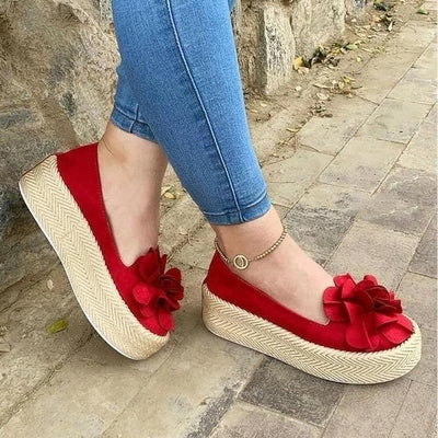 Orthopedic Balance Women’s Bow Platform Espadrille Flats – Lightweight Comfort Slip-On