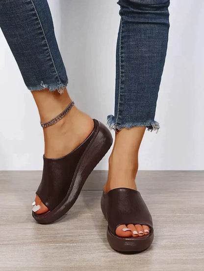 Eleanor | Women’s Orthopedic Slip-On Wedge Sandals with Open Toe