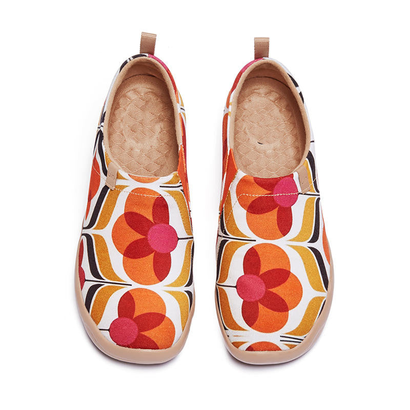 Orthopedic Balance Women’s Boho Printed Slip-On Flats – Lightweight Comfort Casual Shoes