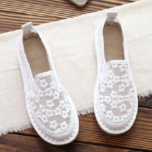 Orthopedic Balance | Embroidered Slip-On Platform Espadrille Shoes