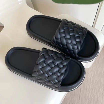 Orthopedic Balance Cloud Cushion Slides – Ultra-Soft Woven Comfort Slippers