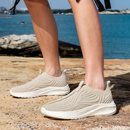 Orthopedic Balance Women’s Mesh Slip-On Sneakers – Breathable Lightweight Walking Shoes