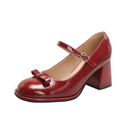 Orthopedic Balance Mary Jane Shoes - Wide Fit Chunky Heel