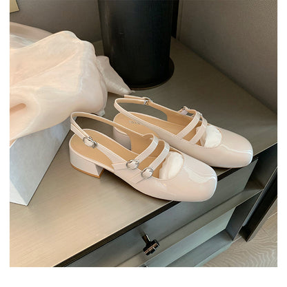 Orthopedic Balance | Glossy Mary Jane Strap Flats