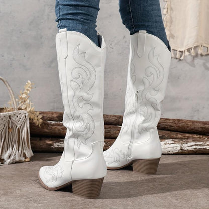 Orthopedic Balance Denim Boots - Embroidered Comfort Style